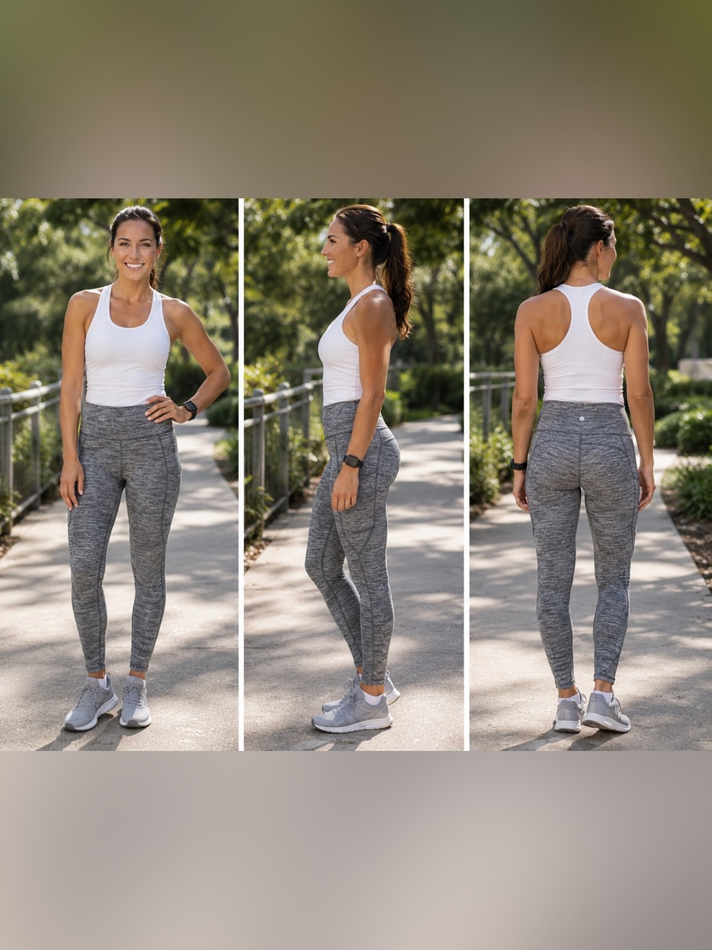 Athleta Heather Gray High Rise Pocket Leggings Women’s XS Athletic Yoga Pants